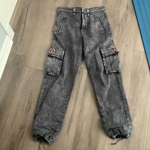 88 Rising x Guess Collaboration Denim Cargo Pants